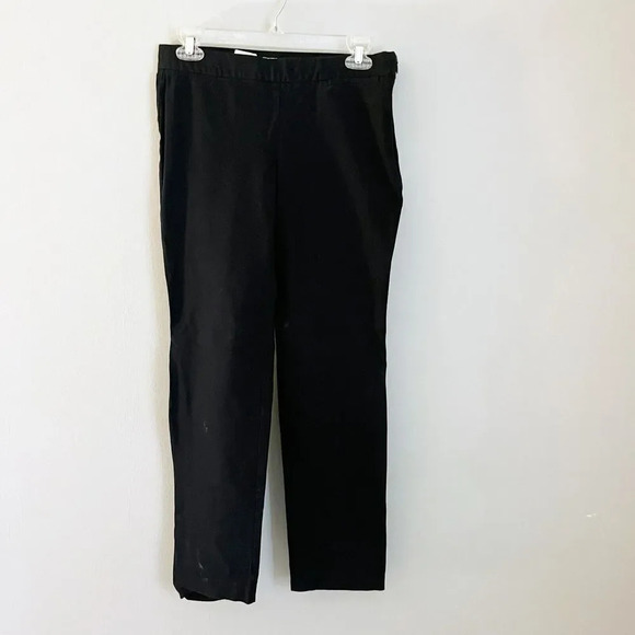 J Jill Womens Black Precision Stretch Ankle Pants 4 Classic Straight Leg *Flaw - Picture 4 of 10